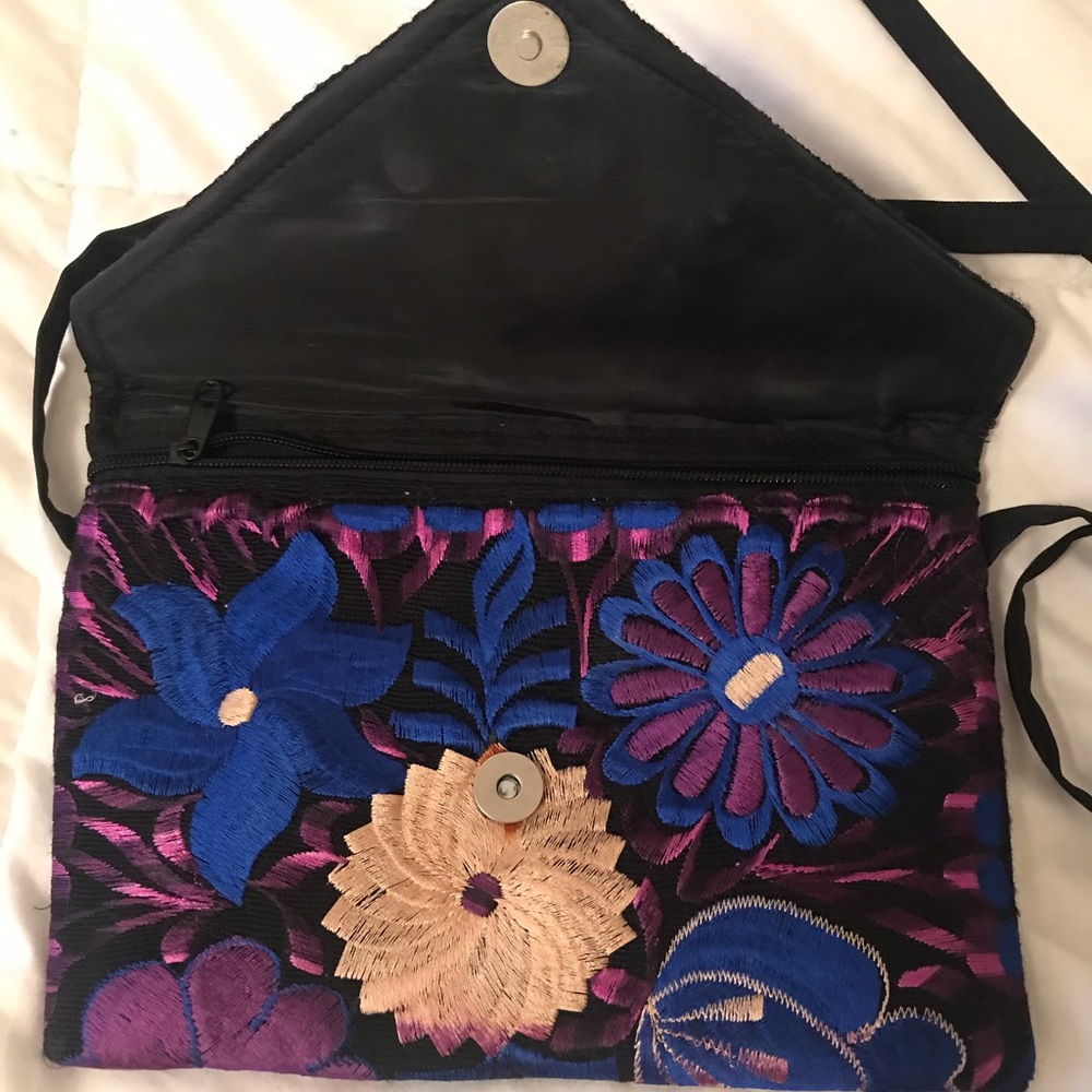 Hand embroidered purse